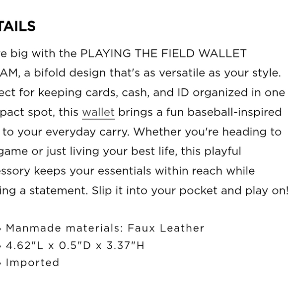 Betsey Johnson Baseball Wallet - Picture 8 of 8